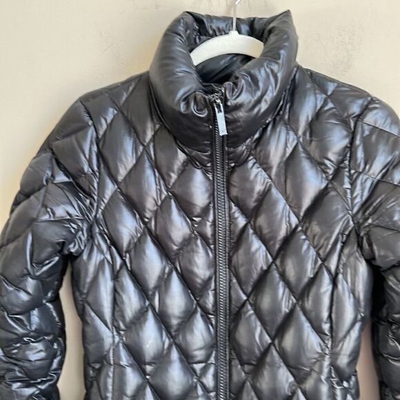 DVF Black Long Feather Blend Puffer Coat XS - Picture 7 of 10